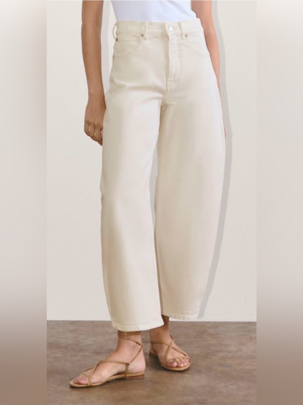 Everlane Wide-Leg Jeans in Cream